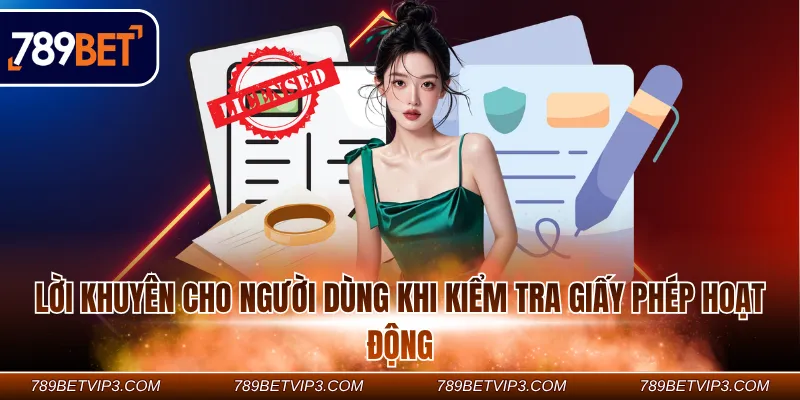 Lời khuyên cho người dùng khi kiểm tra giấy phép hoạt động
